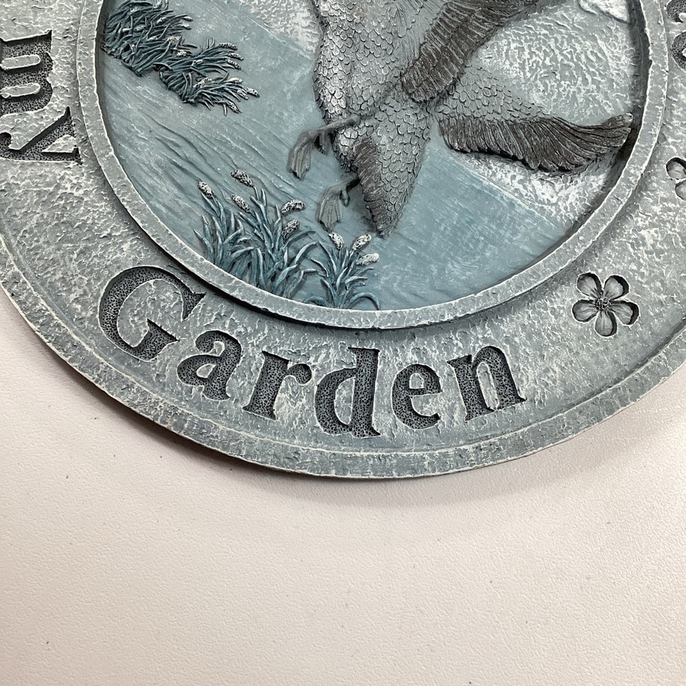 Welcome to my Garden Plastic Resin Yard Sign - Picture 5 of 7